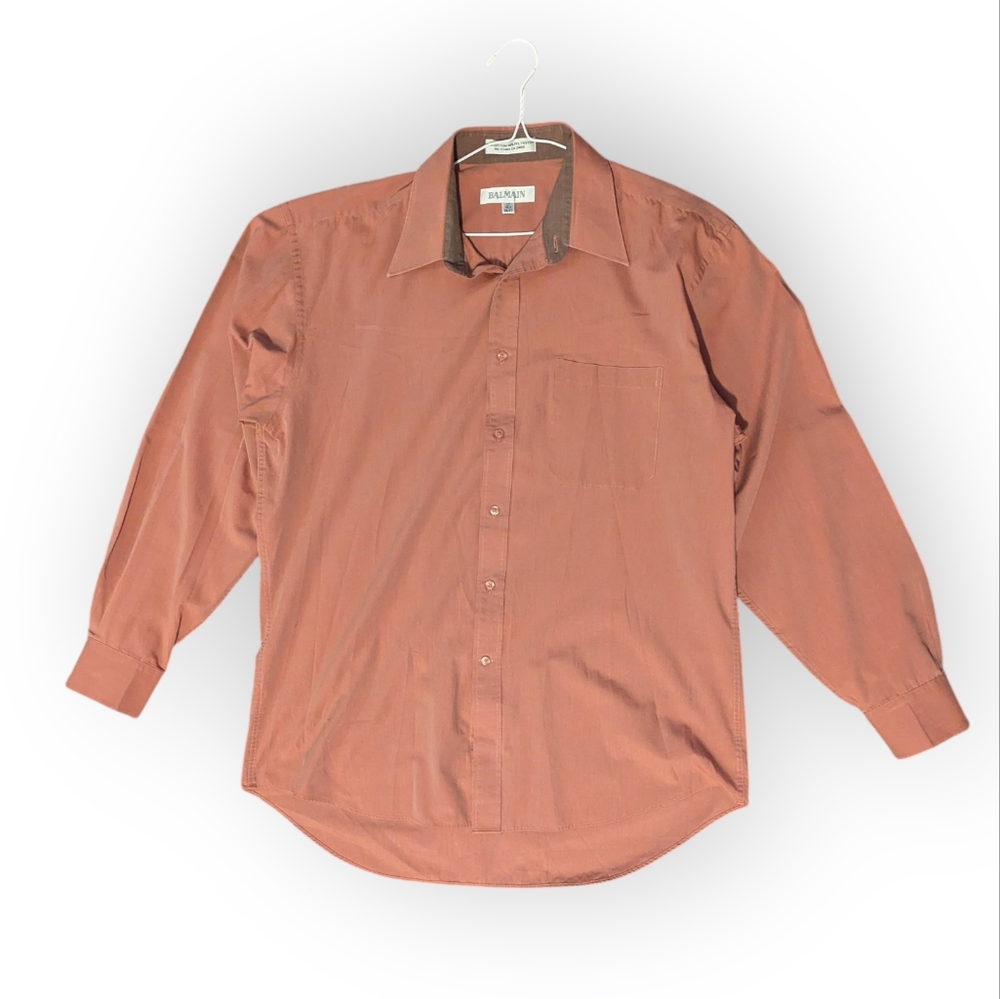 Balmain Button Down Dress Shirt Authentic Size LT 16.5 36/37 Big and Tall
